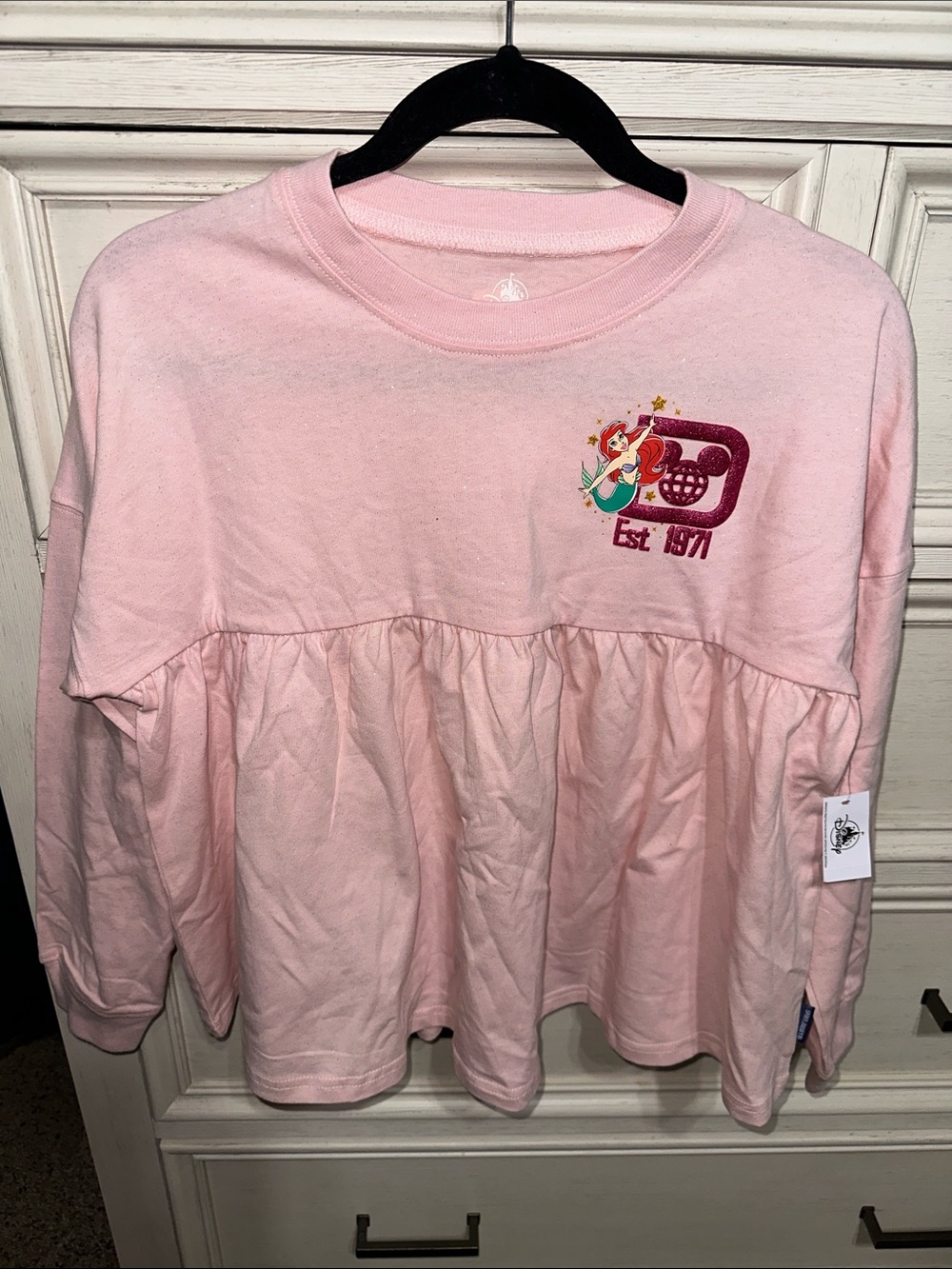 NWT Walt Disney World Pink Glitter Spirit Jersey Size Youth XL